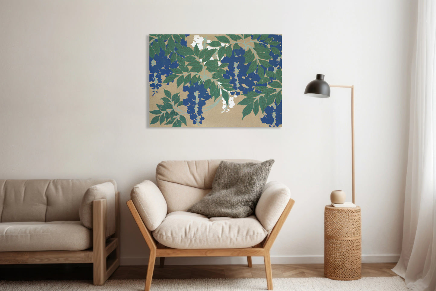 Obraz  Wisteria, Sekka Japoński Vintage do Salonu