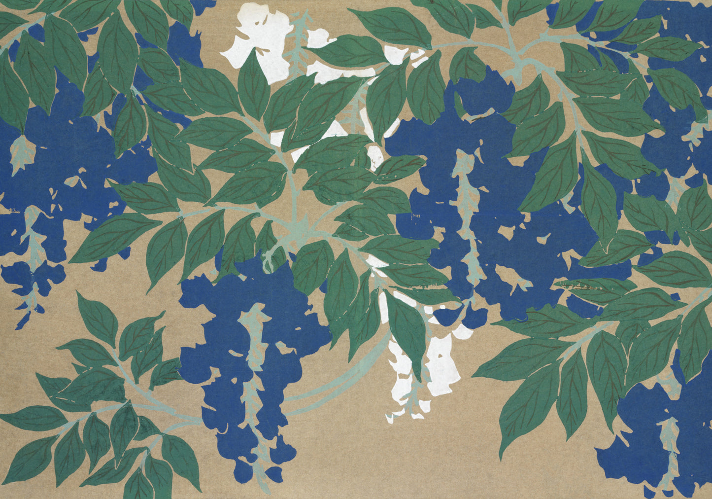 Plakat  Wisteria, Sekka Japoński Vintage do Salonu