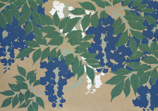 Plakat  Wisteria, Sekka Japoński Vintage do Salonu