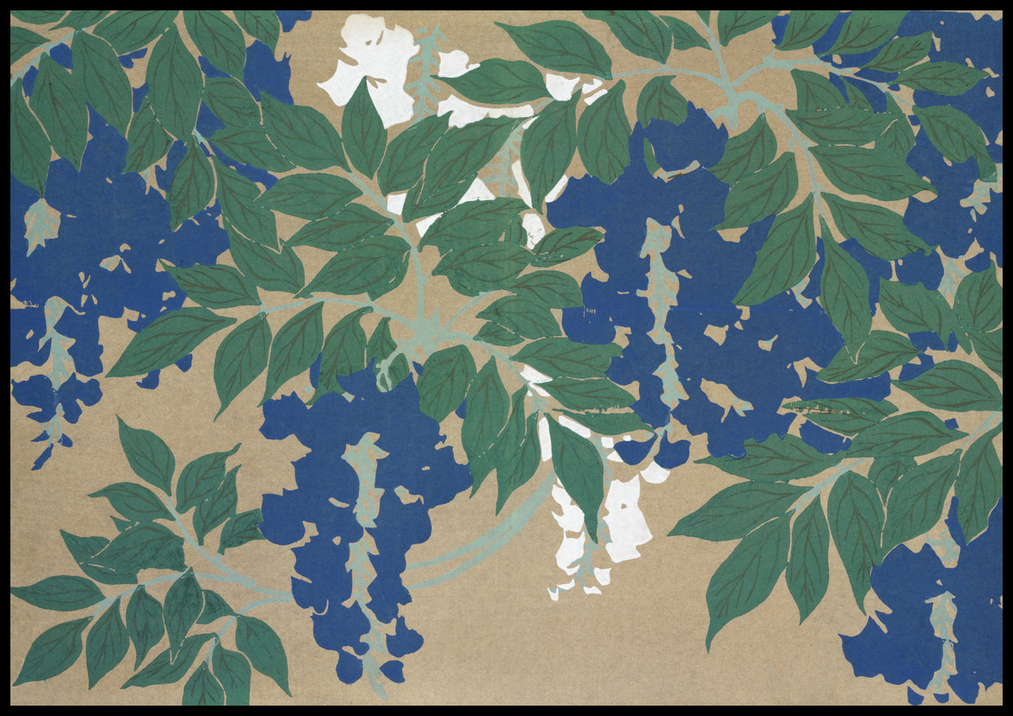 Plakat  Wisteria, Sekka Japoński Vintage do Salonu