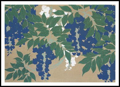 Plakat  Wisteria, Sekka Japoński Vintage do Salonu