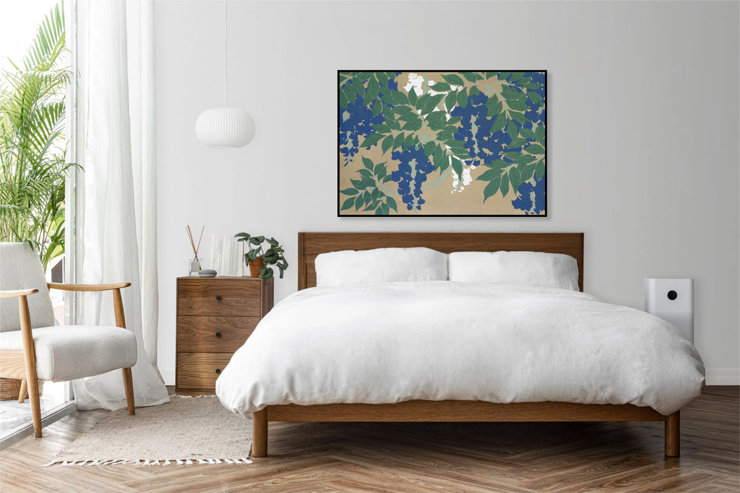 Plakat  Wisteria, Sekka Japoński Vintage do Salonu