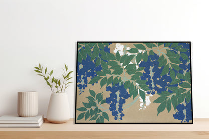 Plakat  Wisteria, Sekka Japoński Vintage do Salonu