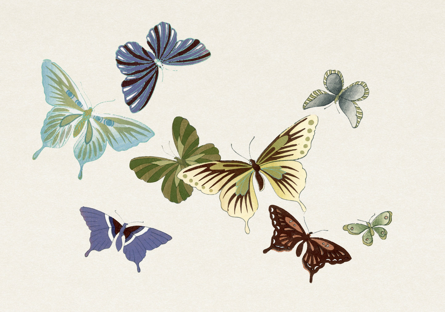 Plakat  Butterfly 10, Sekka Japoński Vintage do Salonu