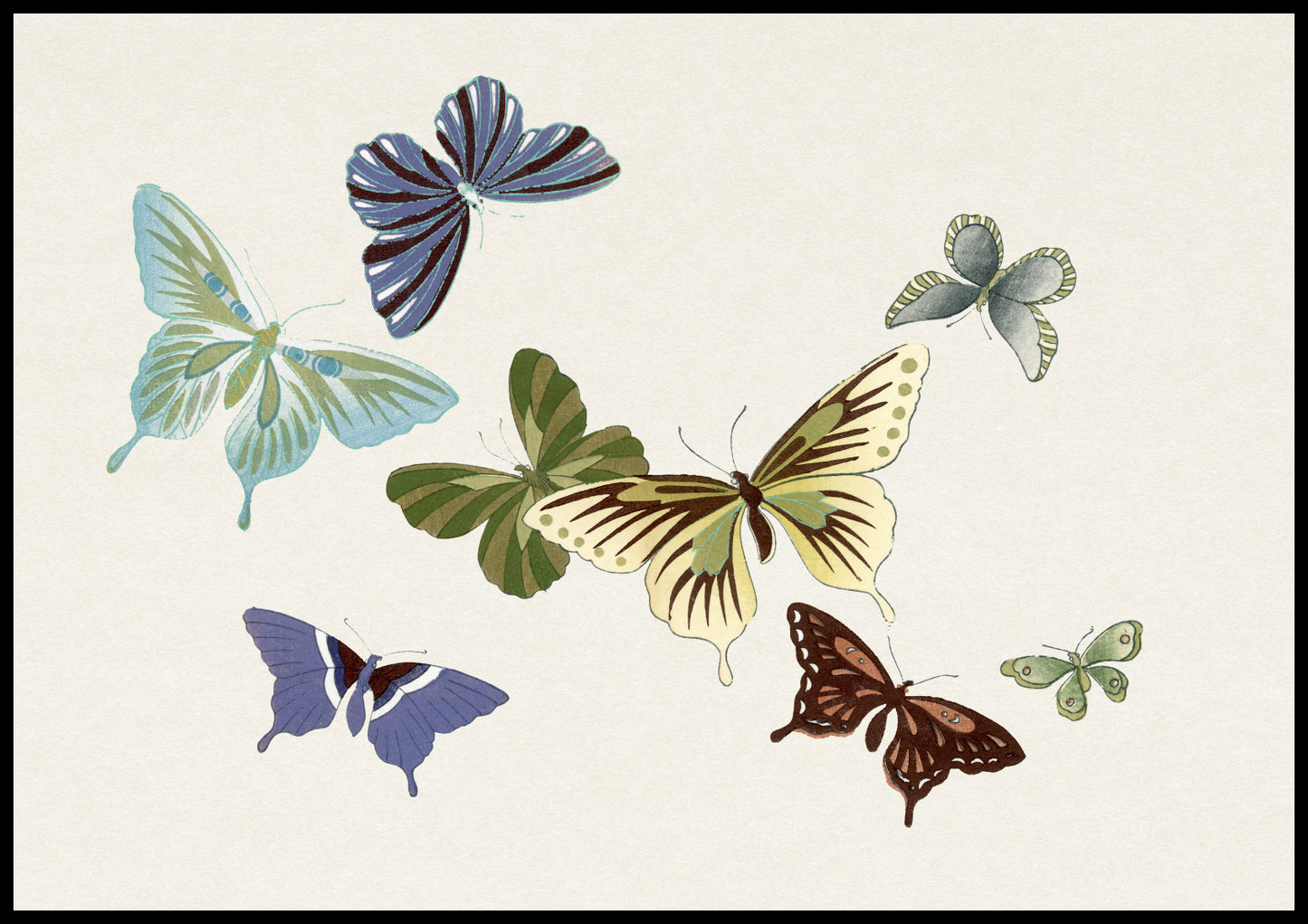 Plakat  Butterfly 10, Sekka Japoński Vintage do Salonu
