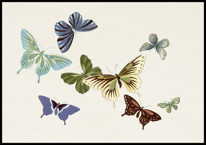 Plakat  Butterfly 10, Sekka Japoński Vintage do Salonu