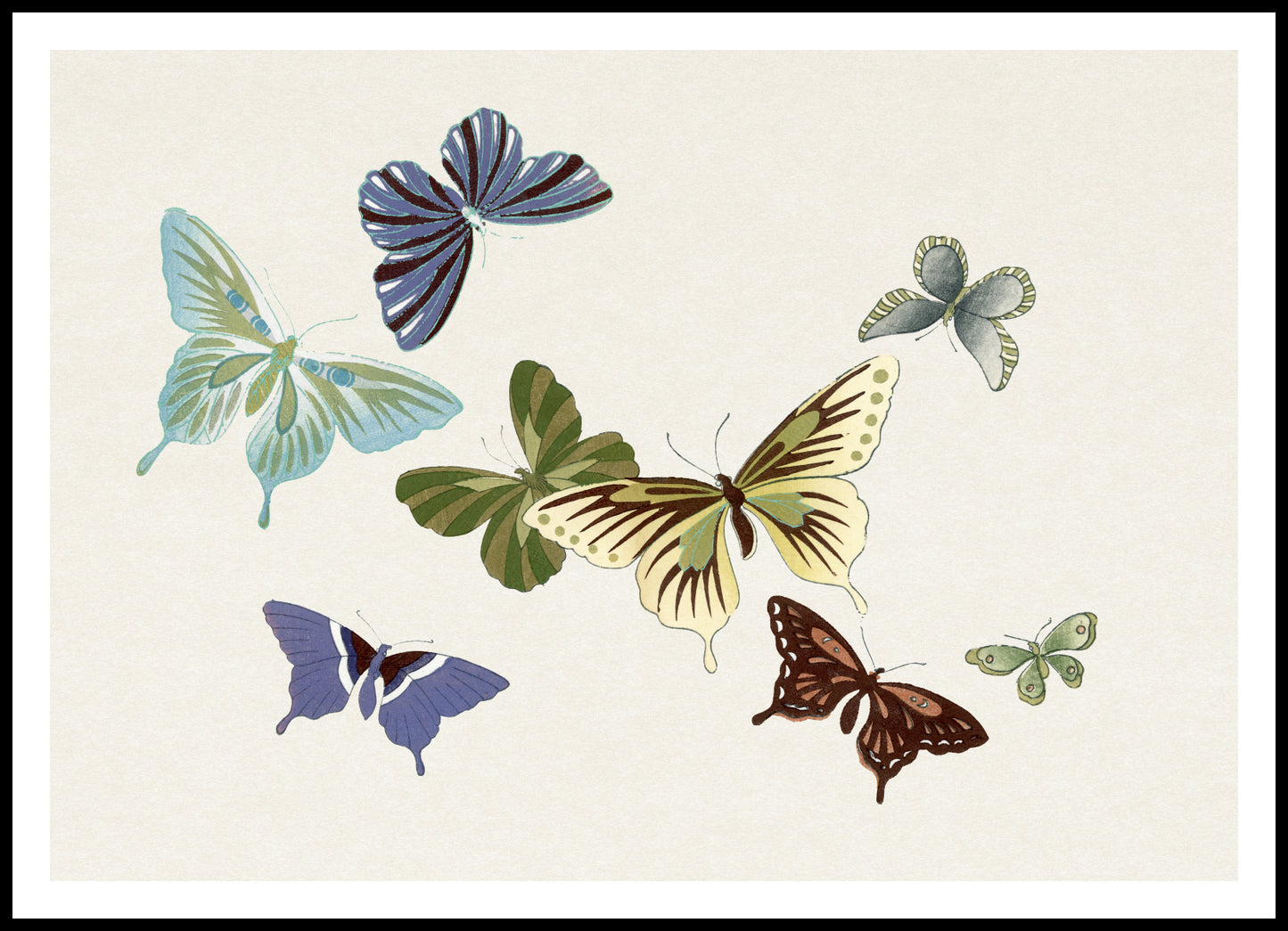 Plakat  Butterfly 10, Sekka Japoński Vintage do Salonu