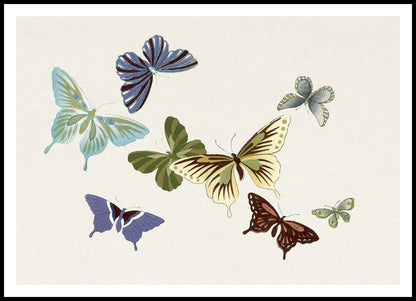 Plakat  Butterfly 10, Sekka Japoński Vintage do Salonu