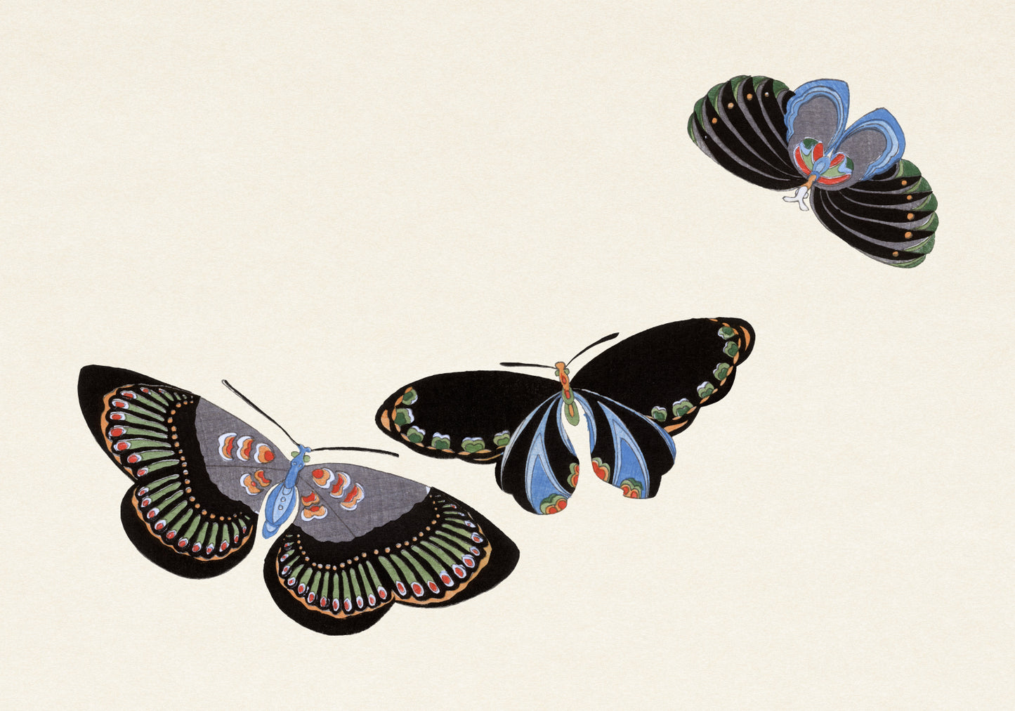 Plakat  Butterfly 11, Sekka Japoński Vintage do Salonu
