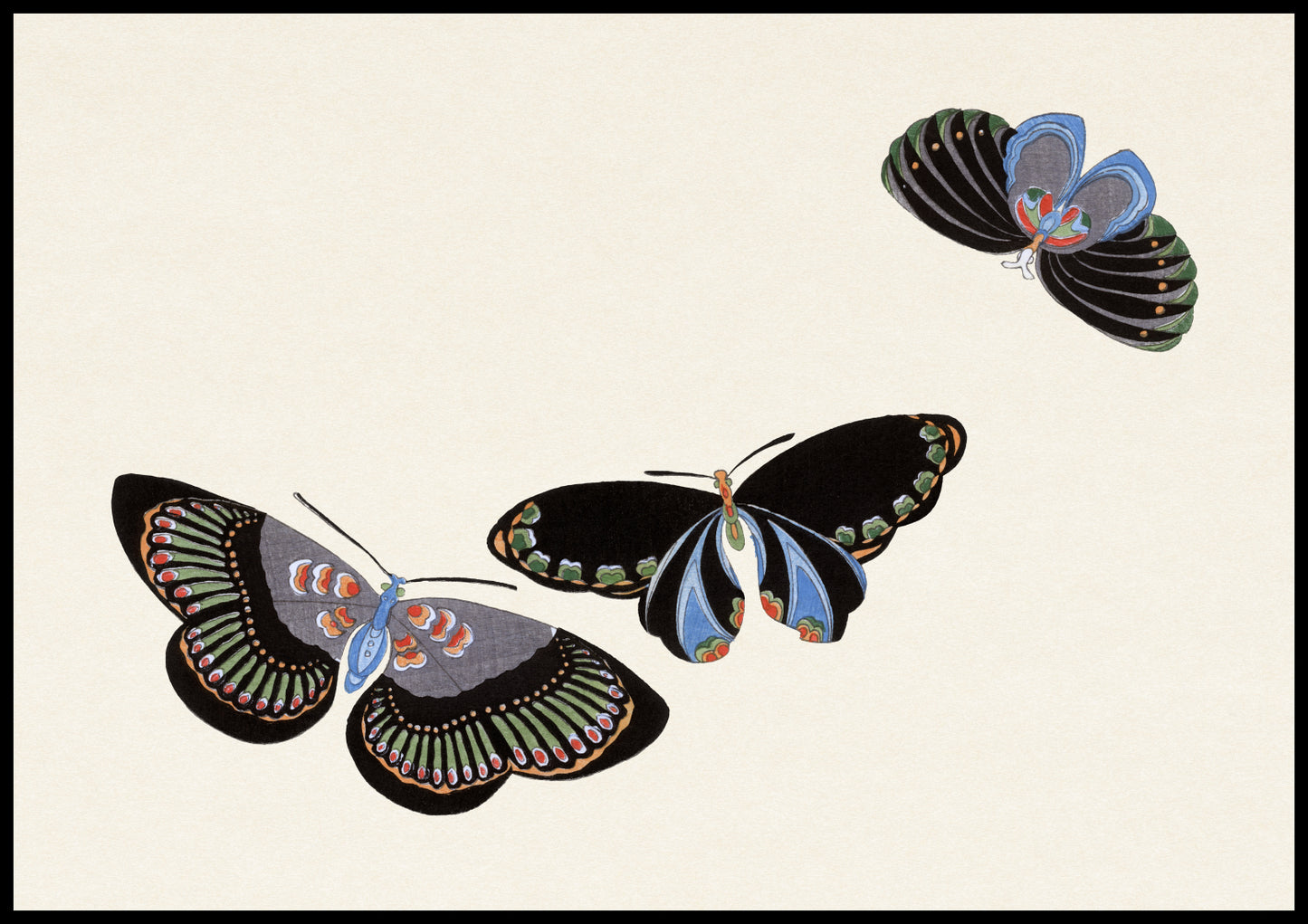 Plakat  Butterfly 11, Sekka Japoński Vintage do Salonu