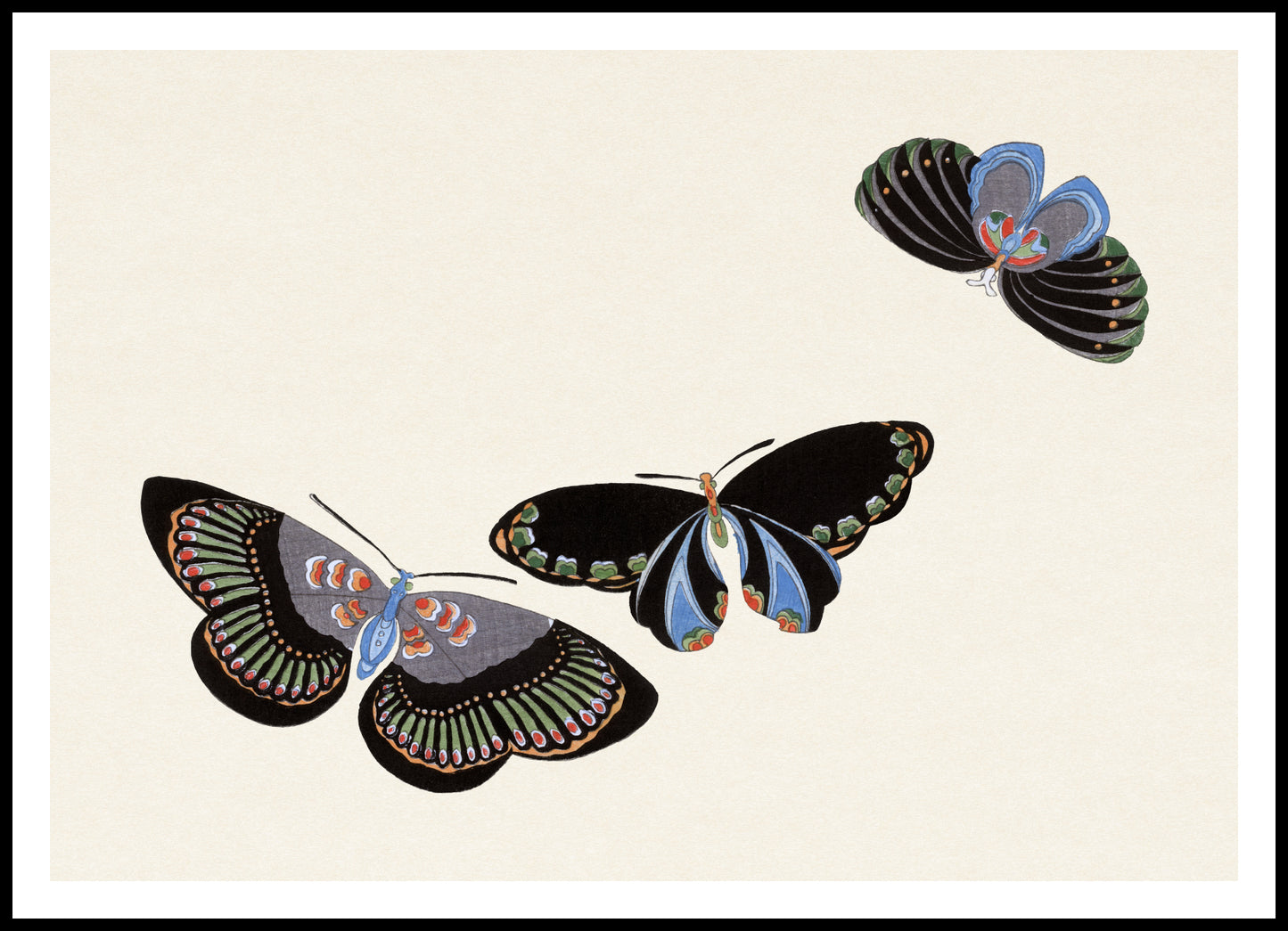 Plakat  Butterfly 11, Sekka Japoński Vintage do Salonu