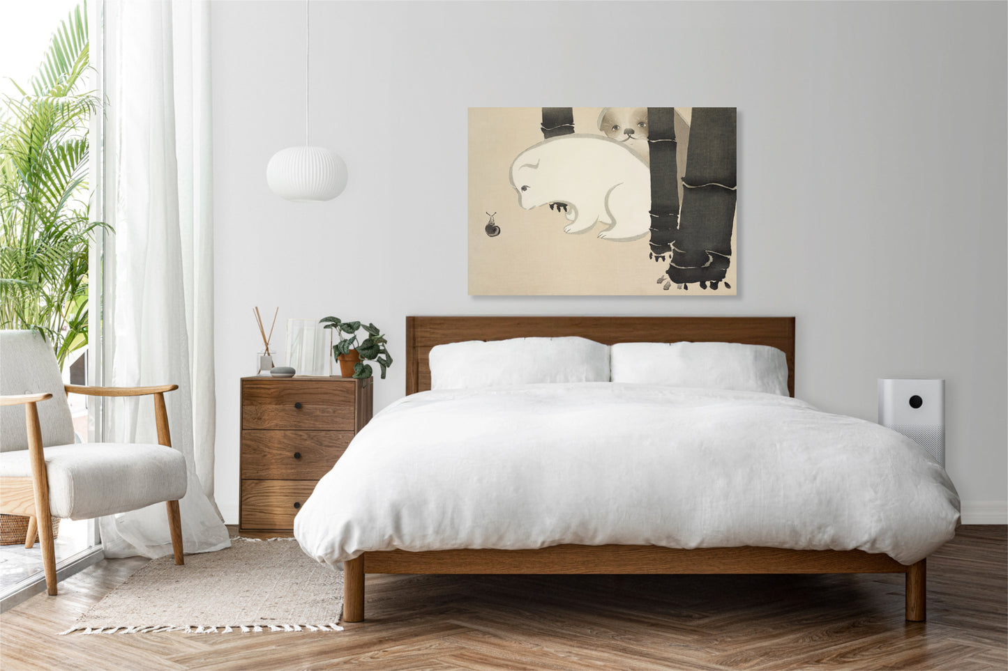 Obraz  Dog and Snail, Sekka Japoński Vintage do Salonu