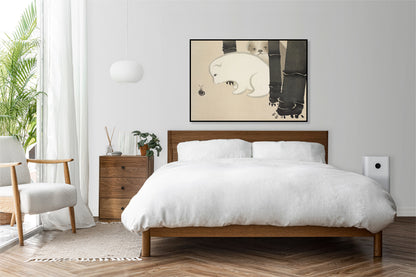 Plakat  Dog and Snail, Sekka Japoński Vintage do Salonu