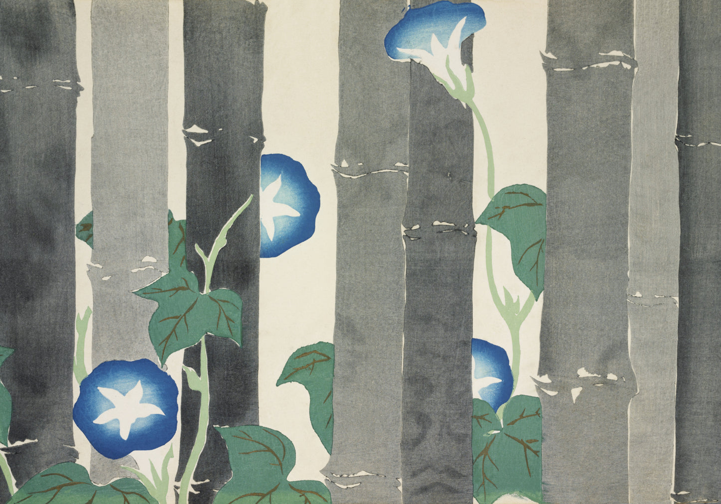 Plakat  Morning Glories, Sekka Japoński Vintage