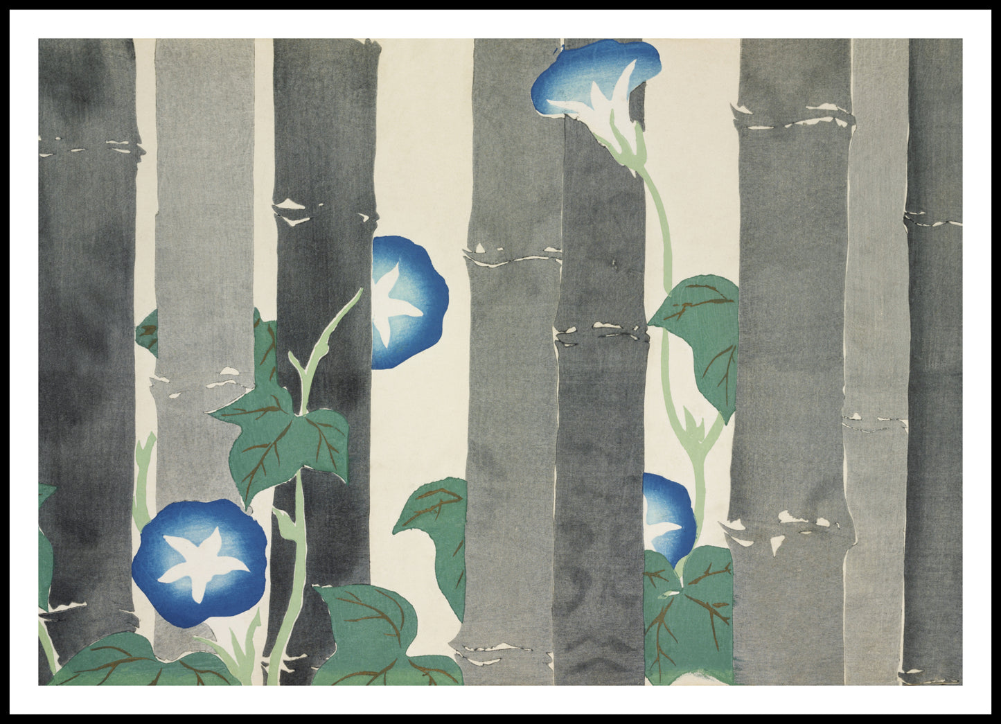 Plakat  Morning Glories, Sekka Japoński Vintage