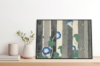 Plakat  Morning Glories, Sekka Japoński Vintage