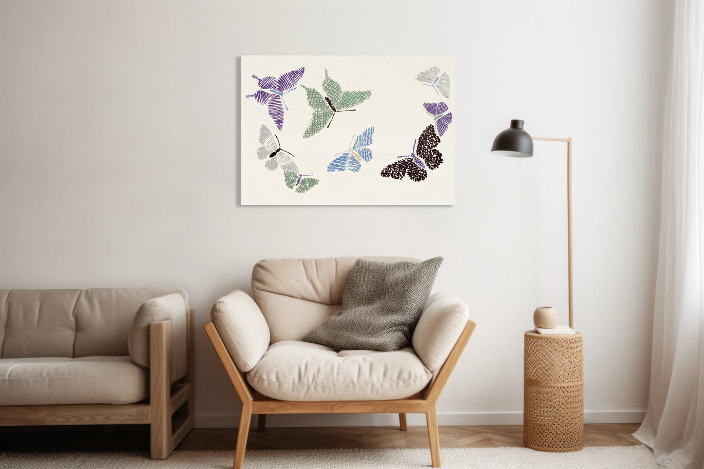 Obraz  Butterfly 12, Sekka Japoński Vintage do Salonu