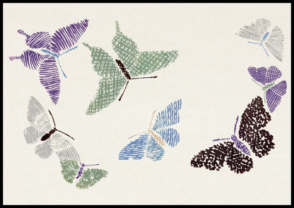 Plakat  Butterfly 12, Sekka Japoński Vintage do Salonu