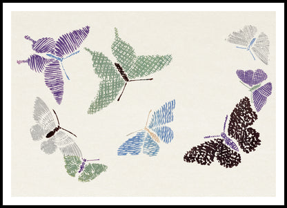 Plakat  Butterfly 12, Sekka Japoński Vintage do Salonu