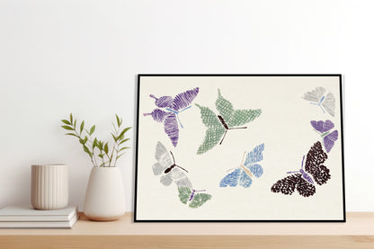 Plakat  Butterfly 12, Sekka Japoński Vintage do Salonu
