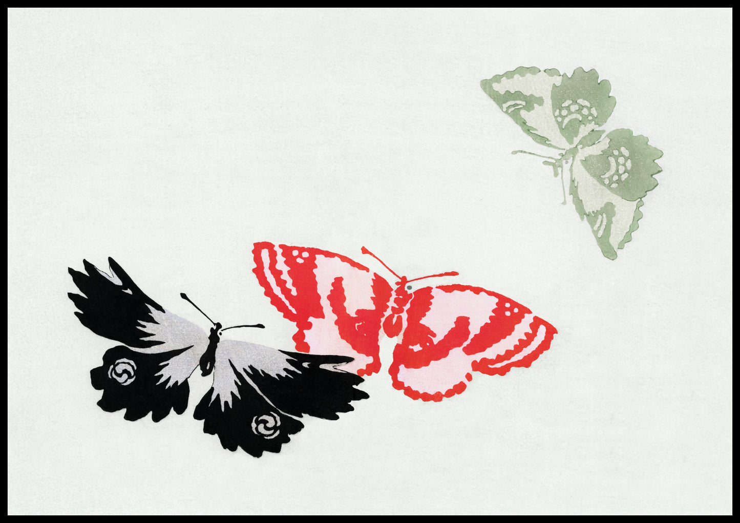 Plakat  Butterfly 13, Sekka Japoński Vintage do Salonu
