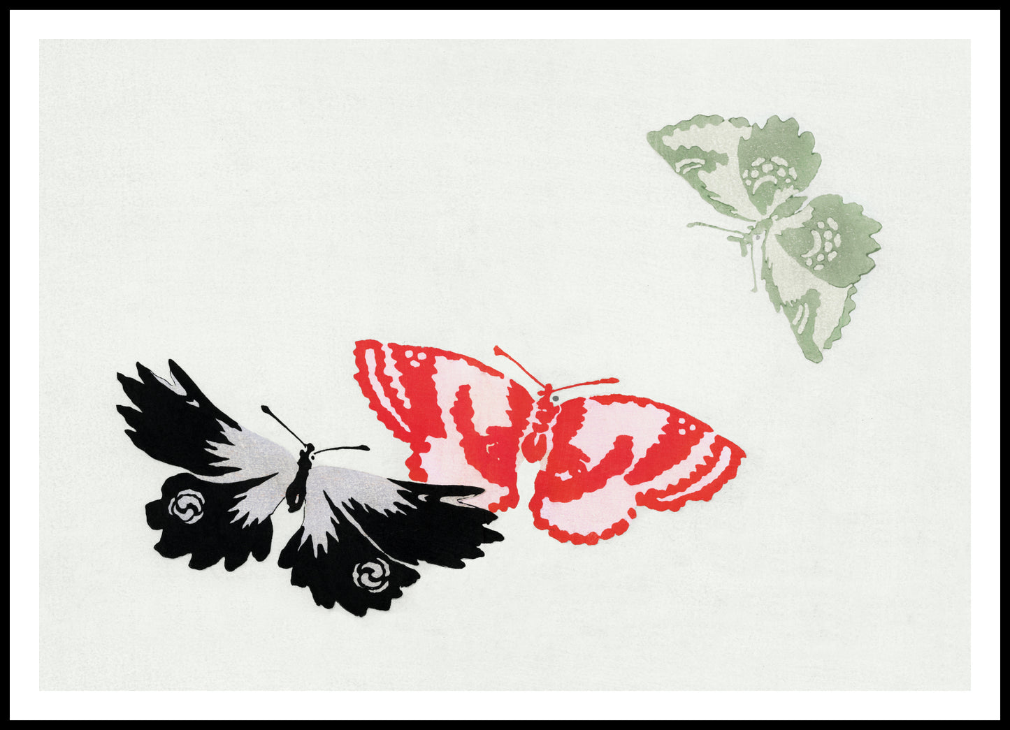 Plakat  Butterfly 13, Sekka Japoński Vintage do Salonu