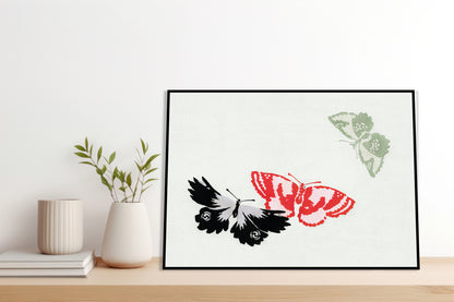 Plakat  Butterfly 13, Sekka Japoński Vintage do Salonu