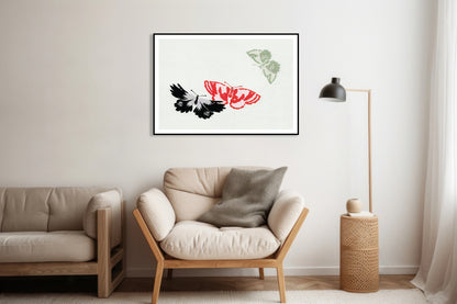 Plakat  Butterfly 13, Sekka Japoński Vintage do Salonu