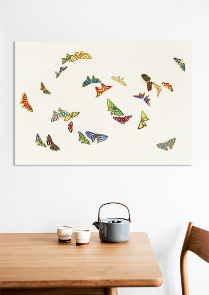 Obraz  Butterfly 14, Sekka Japoński Vintage do Salonu