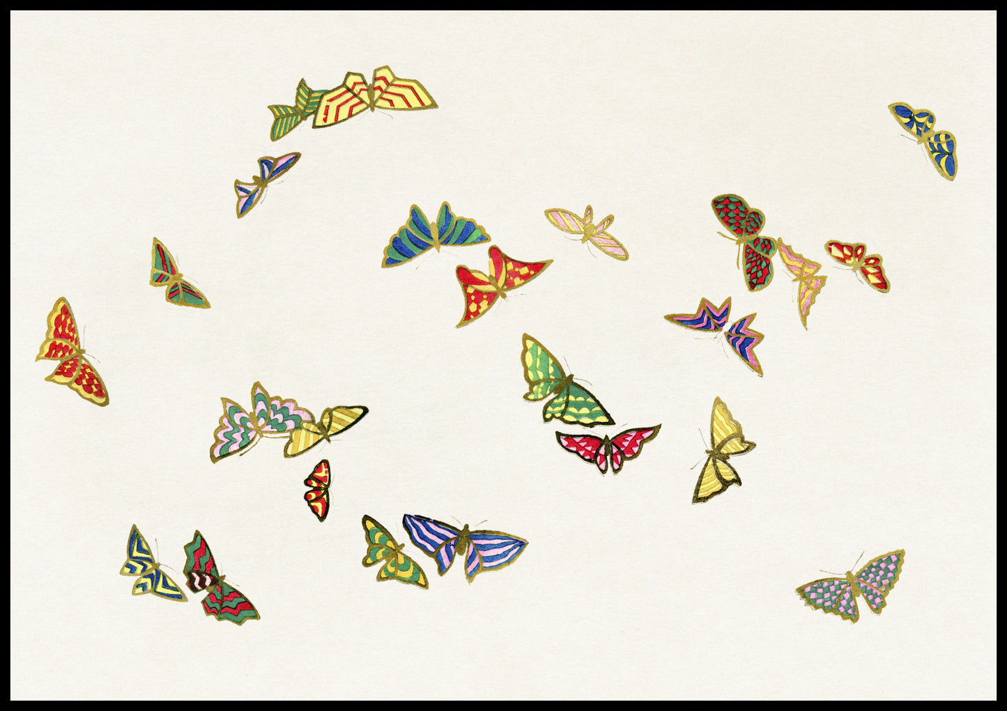 Plakat  Butterfly 14, Sekka Japoński Vintage do Salonu