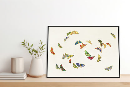 Plakat  Butterfly 14, Sekka Japoński Vintage do Salonu