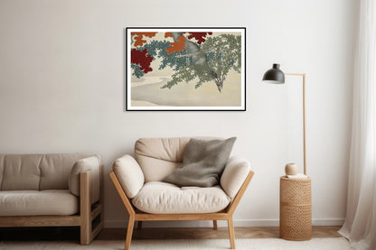 Plakat  Maple, Sekka Japoński Vintage do Salonu