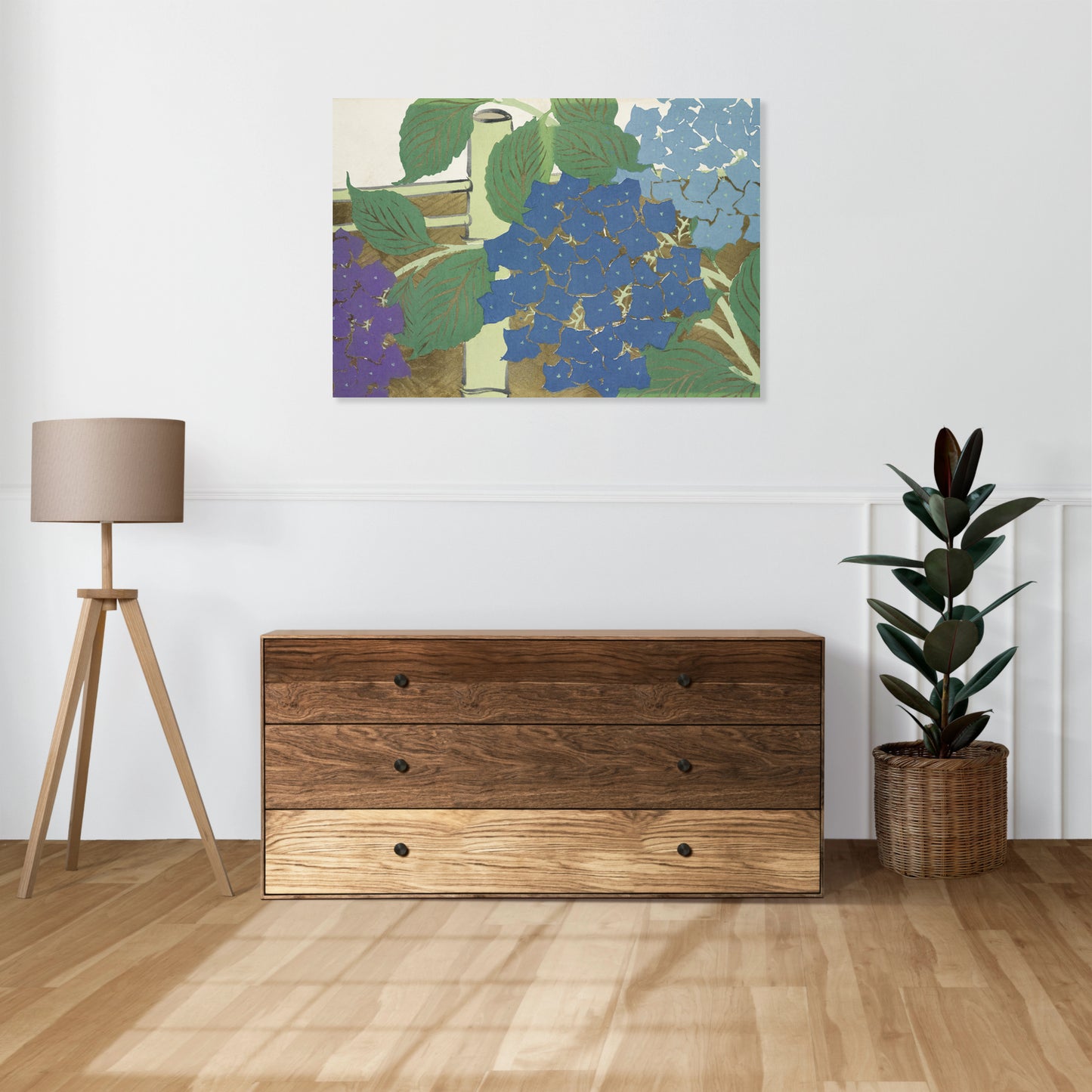 Obraz  Hydrangea, Sekka Japoński Vintage do Salonu