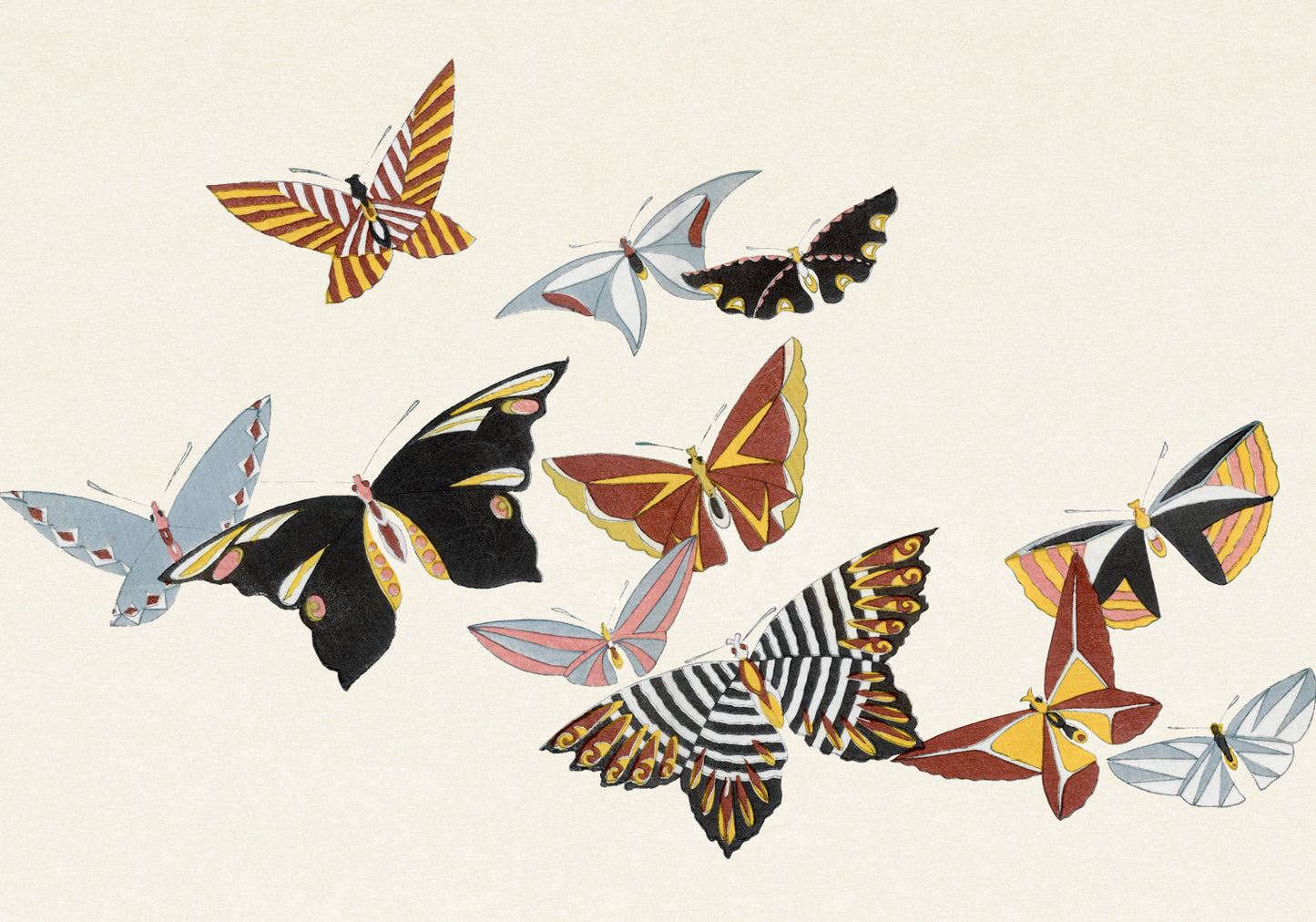 Plakat  Butterfly 15, Sekka Japoński Vintage do Salonu
