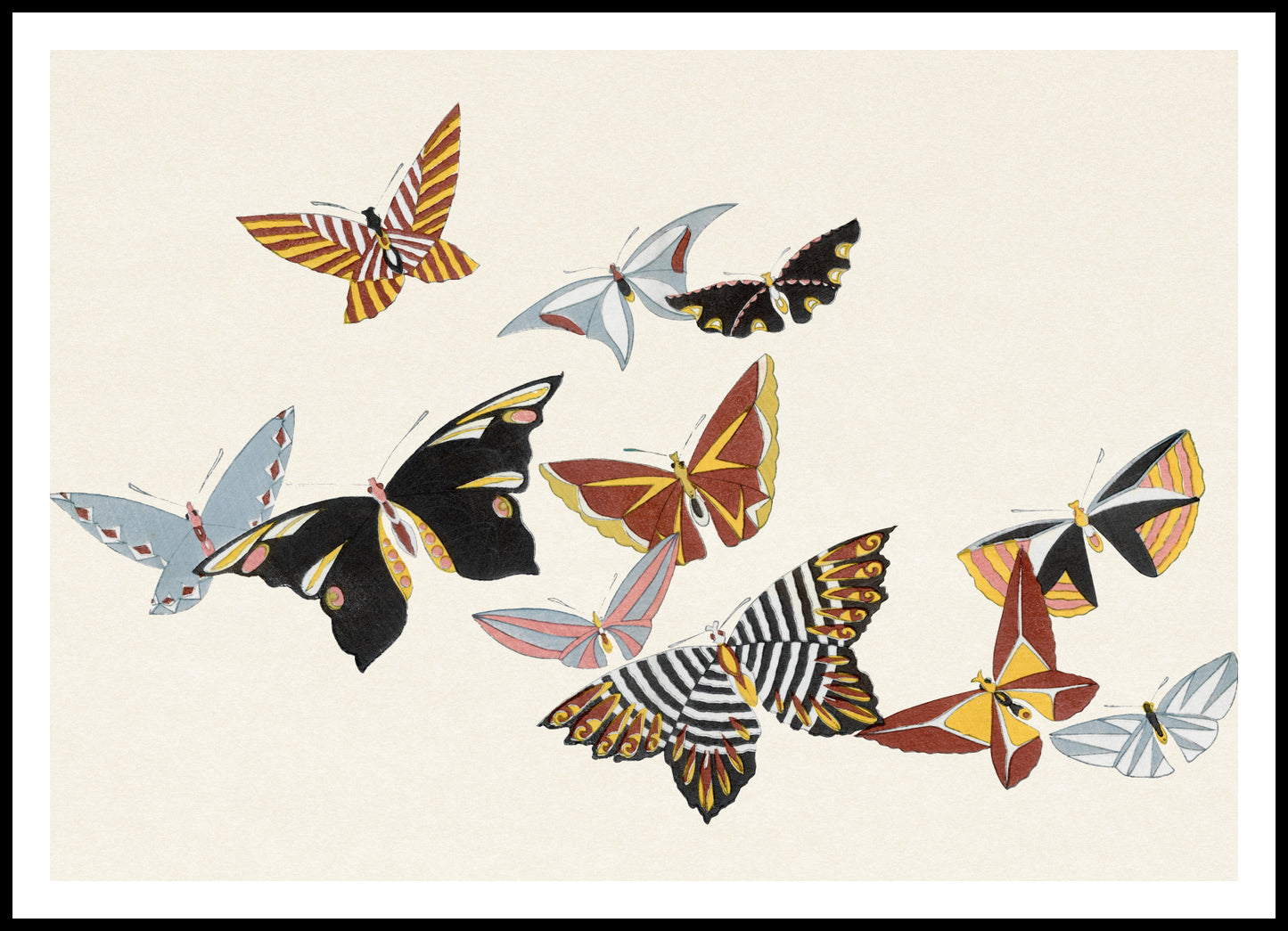 Plakat  Butterfly 15, Sekka Japoński Vintage do Salonu