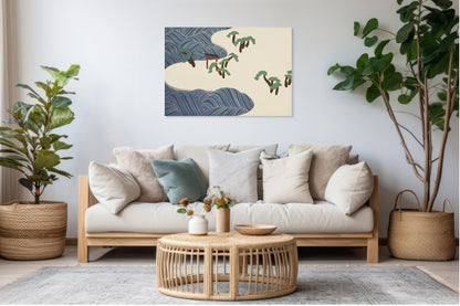 Obraz  Ocean Waves, Sekka Japoński Vintage do Salonu