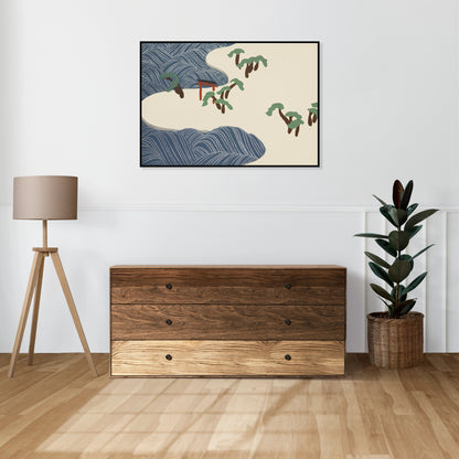 Plakat  Ocean Waves, Sekka Japoński Vintage do Salonu