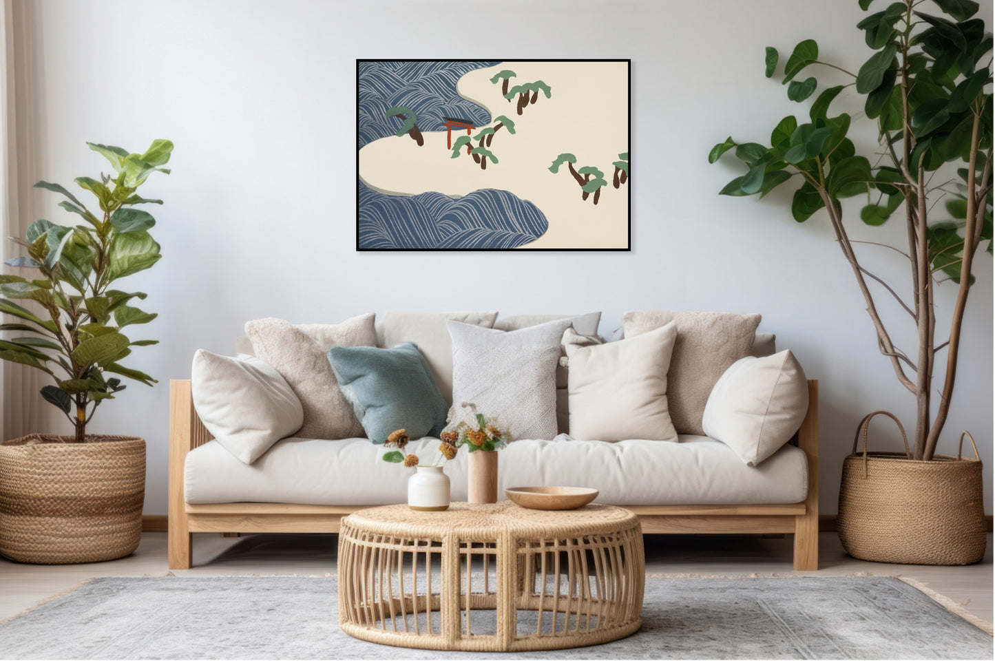 Plakat  Ocean Waves, Sekka Japoński Vintage do Salonu