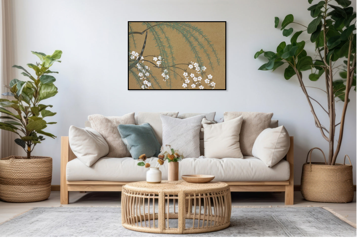 Plakat  Blossoms, Sekka Japoński Vintage do Salonu