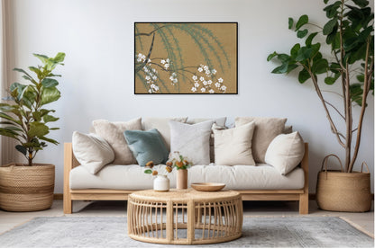 Plakat  Blossoms, Sekka Japoński Vintage do Salonu