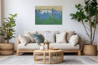 Obraz  Irises, Sekka Japoński Vintage do Salonu
