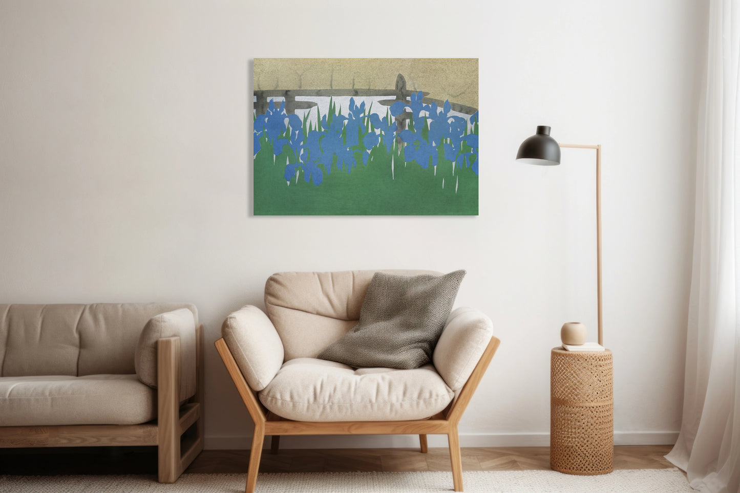 Obraz  Irises, Sekka Japoński Vintage do Salonu