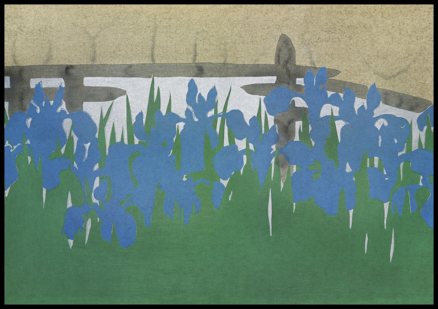 Plakat  Irises, Sekka Japoński Vintage do Salonu