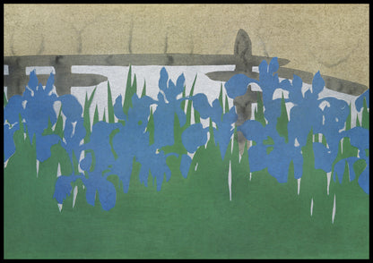 Plakat  Irises, Sekka Japoński Vintage do Salonu