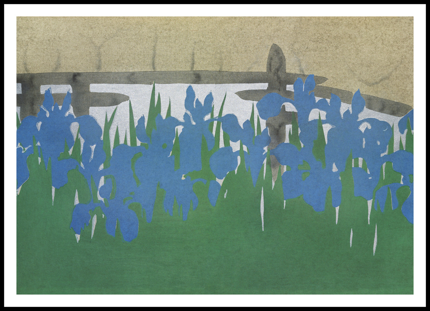 Plakat  Irises, Sekka Japoński Vintage do Salonu