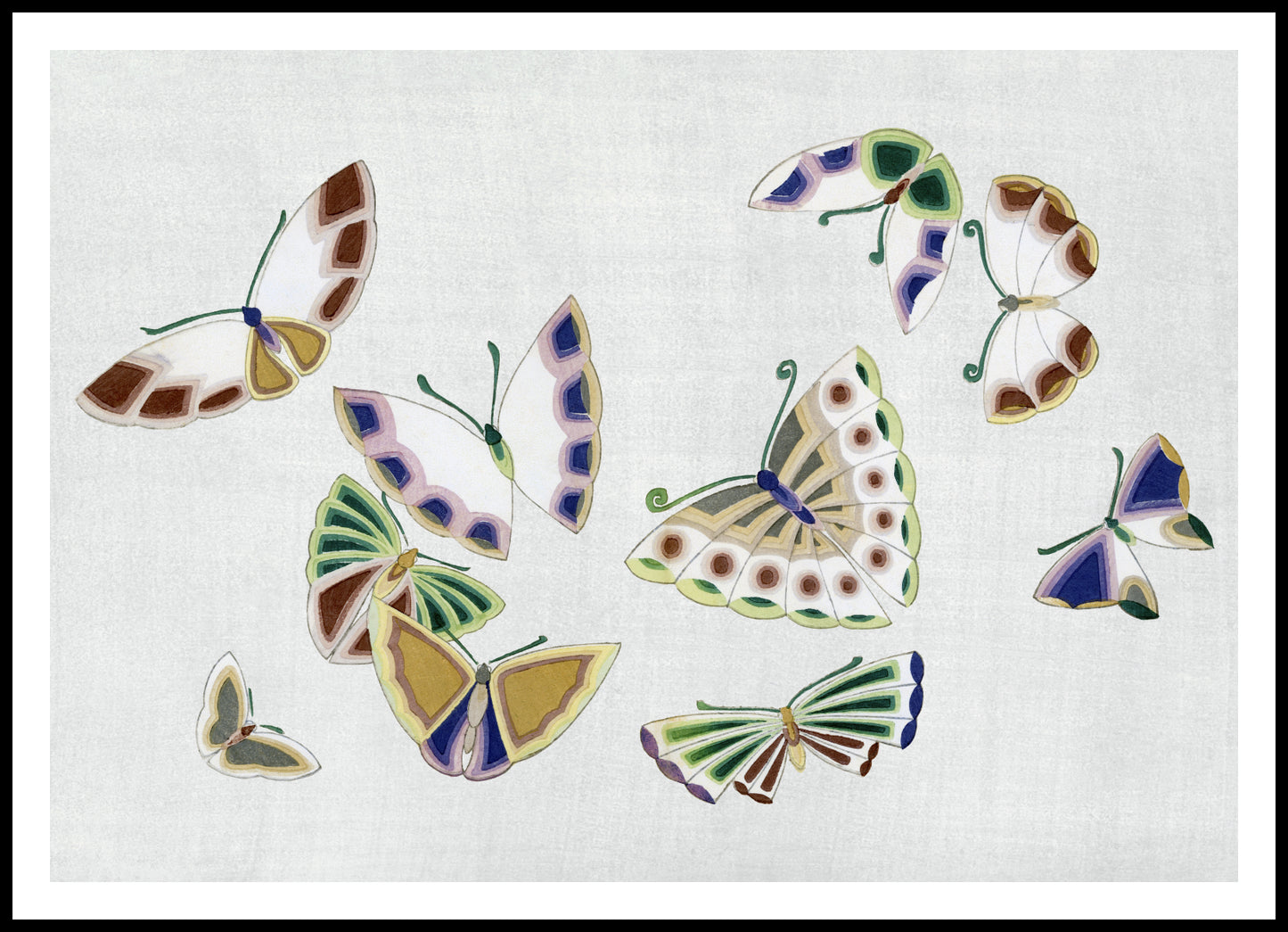 Plakat  Butterfly 16, Sekka Japoński Vintage do Salonu