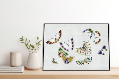 Plakat  Butterfly 16, Sekka Japoński Vintage do Salonu