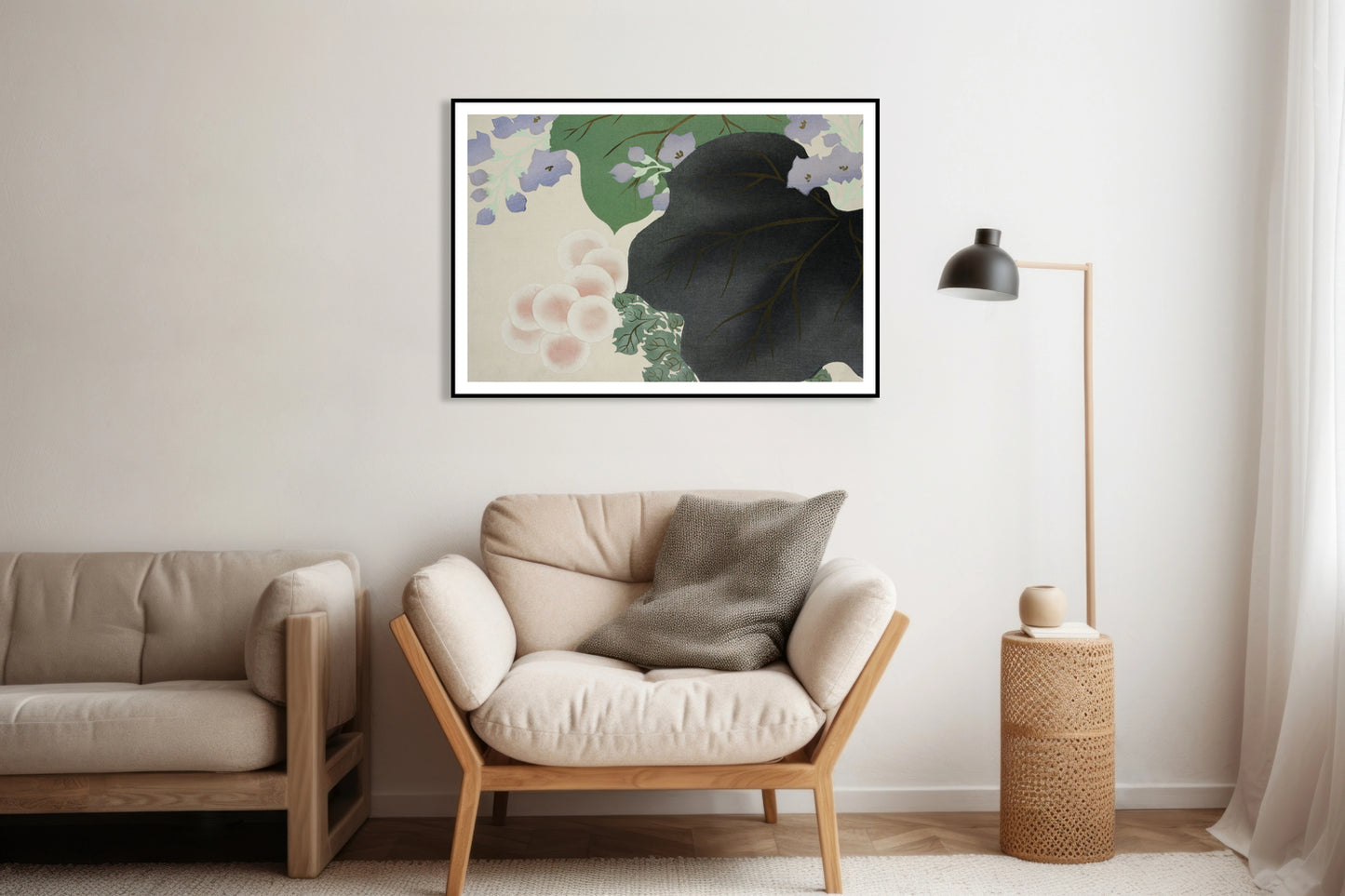 Plakat  Flowers 2 , Sekka Japoński Vintage do Salonu