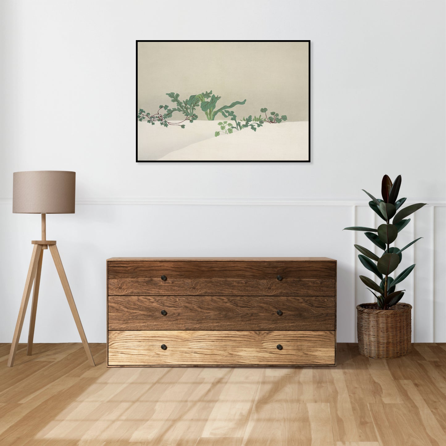 Plakat  Green Plants, Sekka Japoński Vintage do Salonu