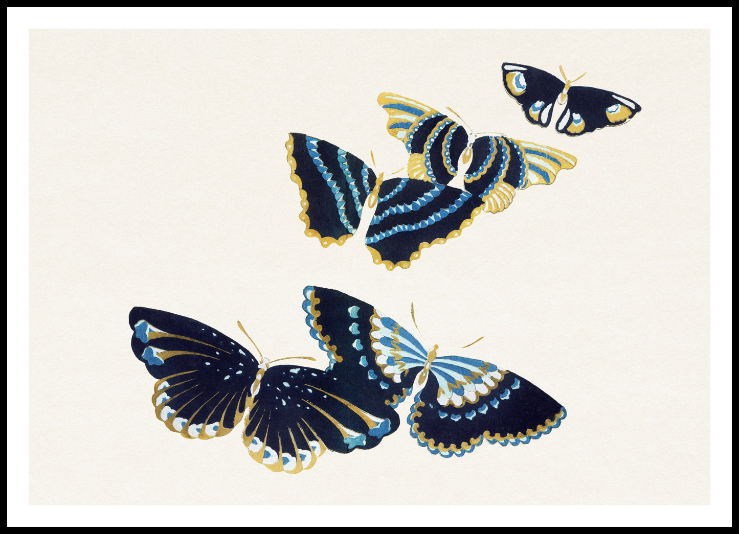 Plakat  Butterfly 17, Sekka Japoński Vintage do Salonu